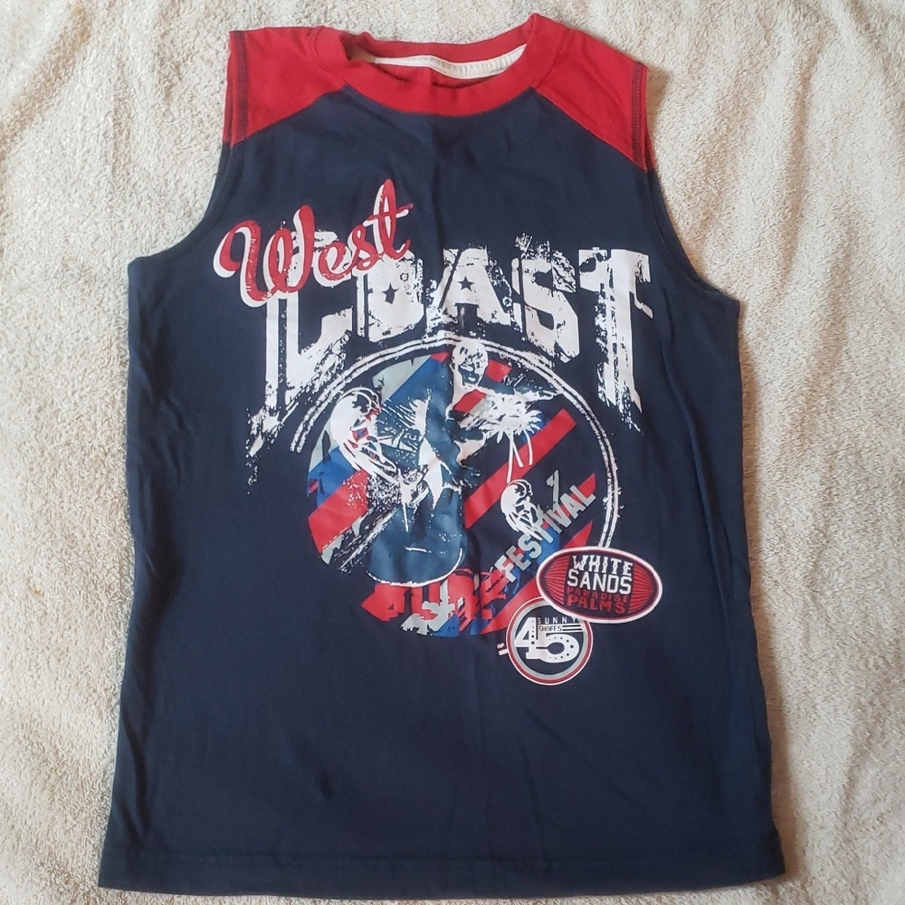 🔥4 For $20 - Kids Tank Top - Navy and Red
